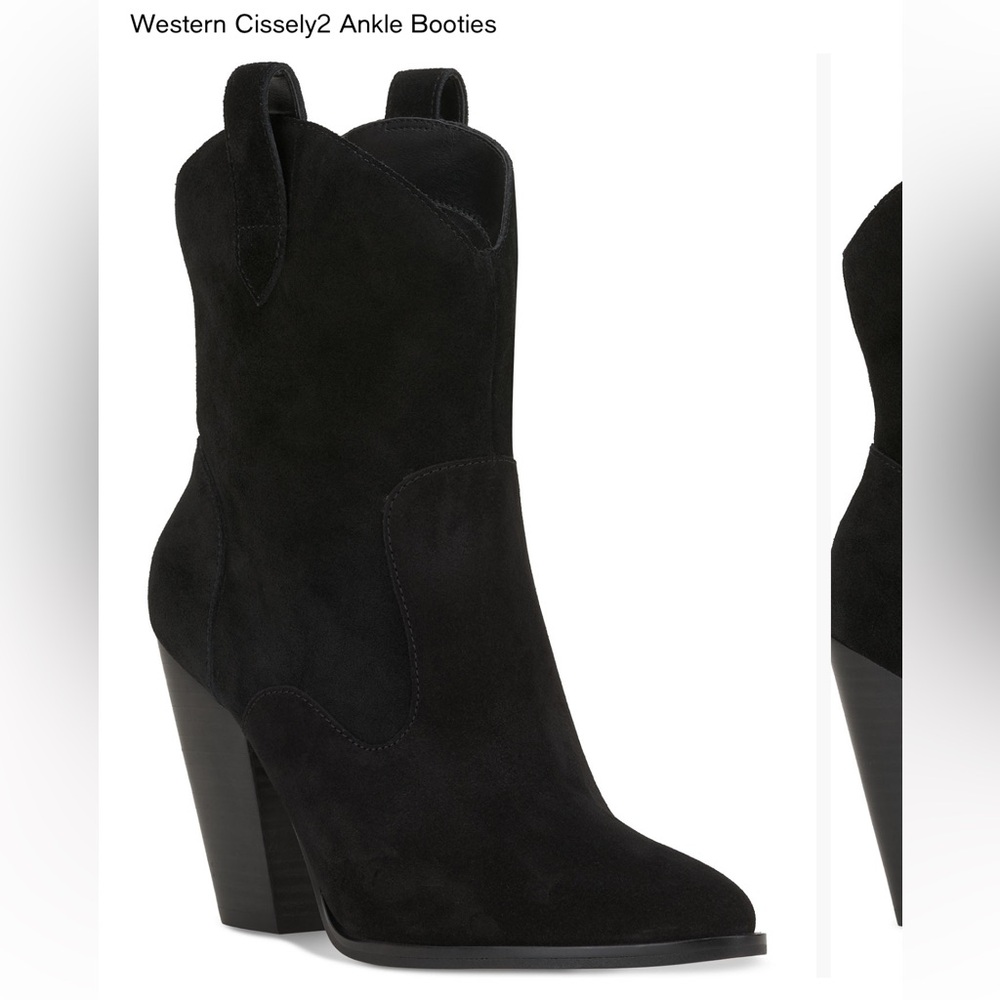 Jessica Simpson  Elegant Black Suede Ankle Boots